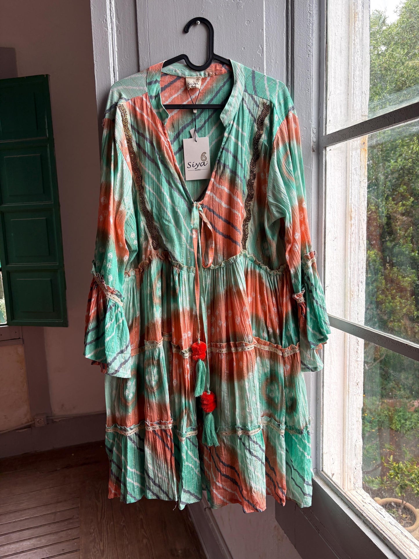 Bohemian Mallorca Summer Dress With Beaded Detail — additional view 15