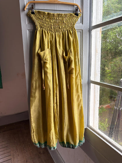 Vintage Silk Green Paisley Pants — additional view 11