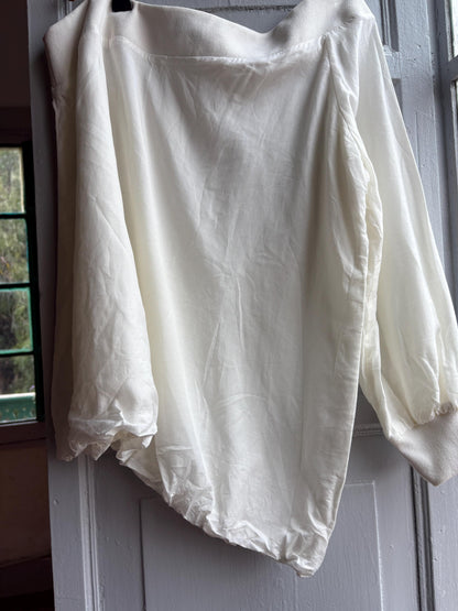 White One Shoulder Asymmetric Top — additional view 6