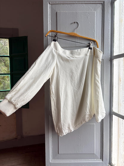 White One Shoulder Asymmetric Top — additional view 7
