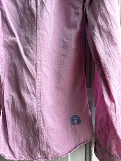 Massimo Dutti Pink Cotton Shirt, Women Button Down Blouse, Minimalist Preppy Luxury style, Casual Chic Top,