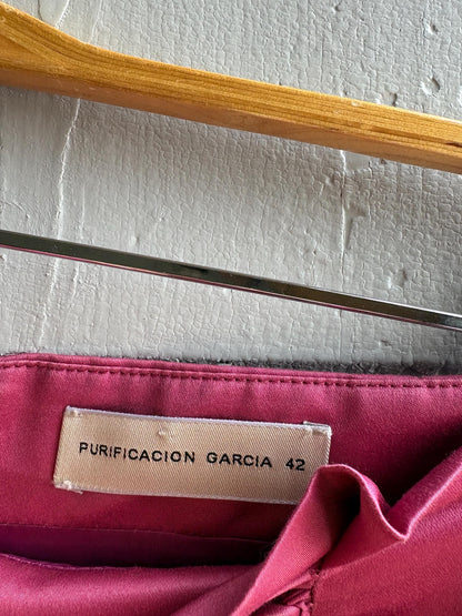 Vintage Purificación García Pink Midi Skirt — detail