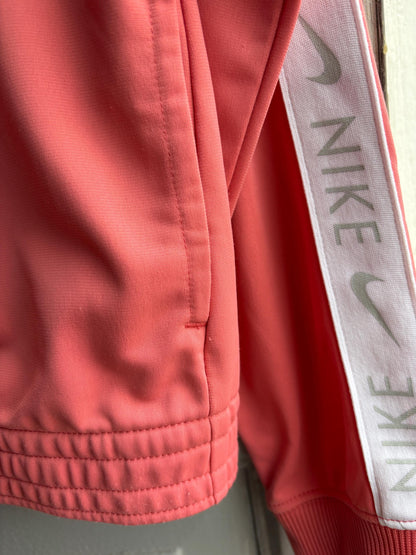 Nike Kids sports Jacket Pink Zip Up, Sportswear Girls Track Jacket, Y2K Athletic Streetwear, Size 146 - 156