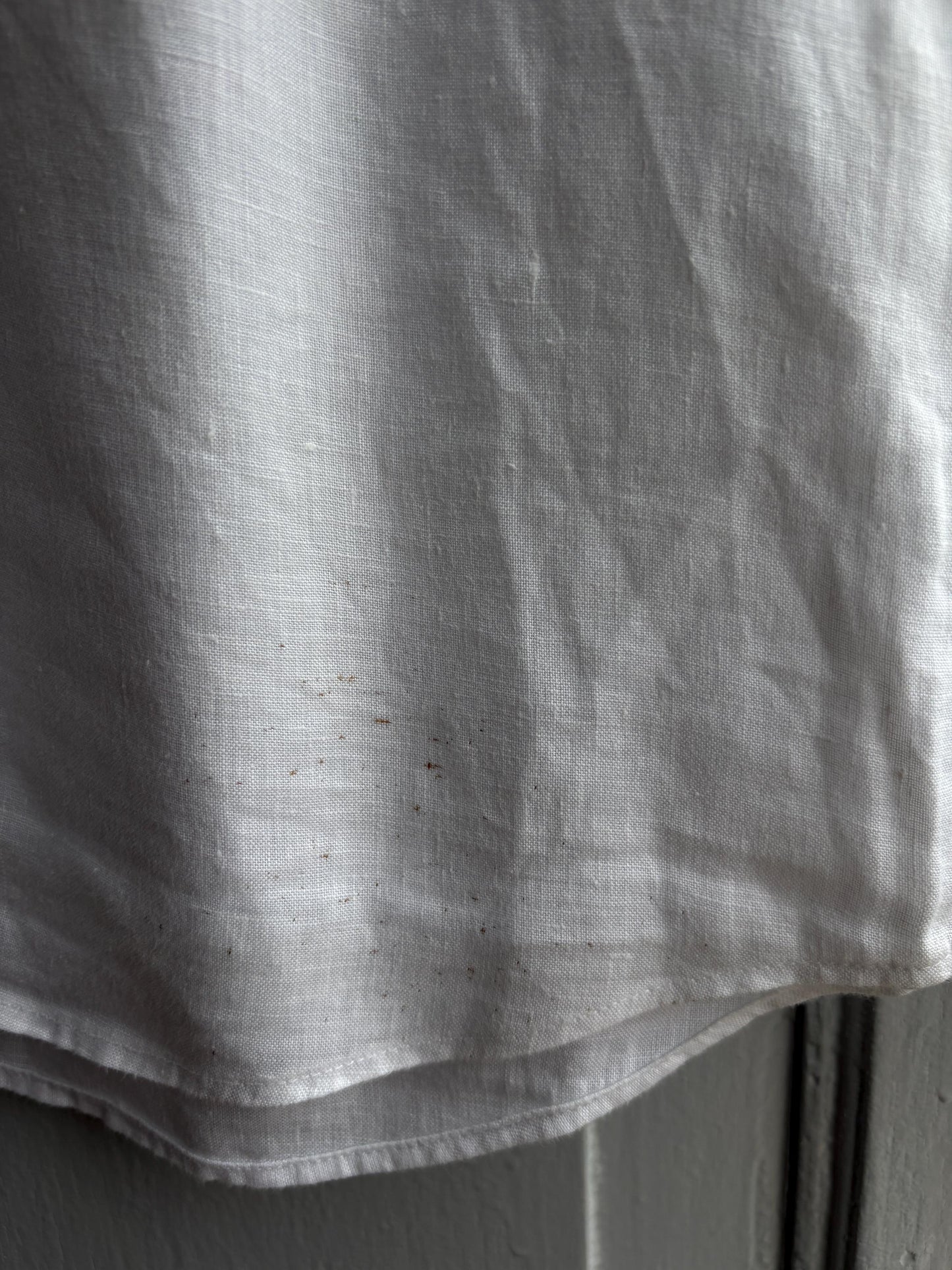 Vintage White Linen Camisole For Girls — back view