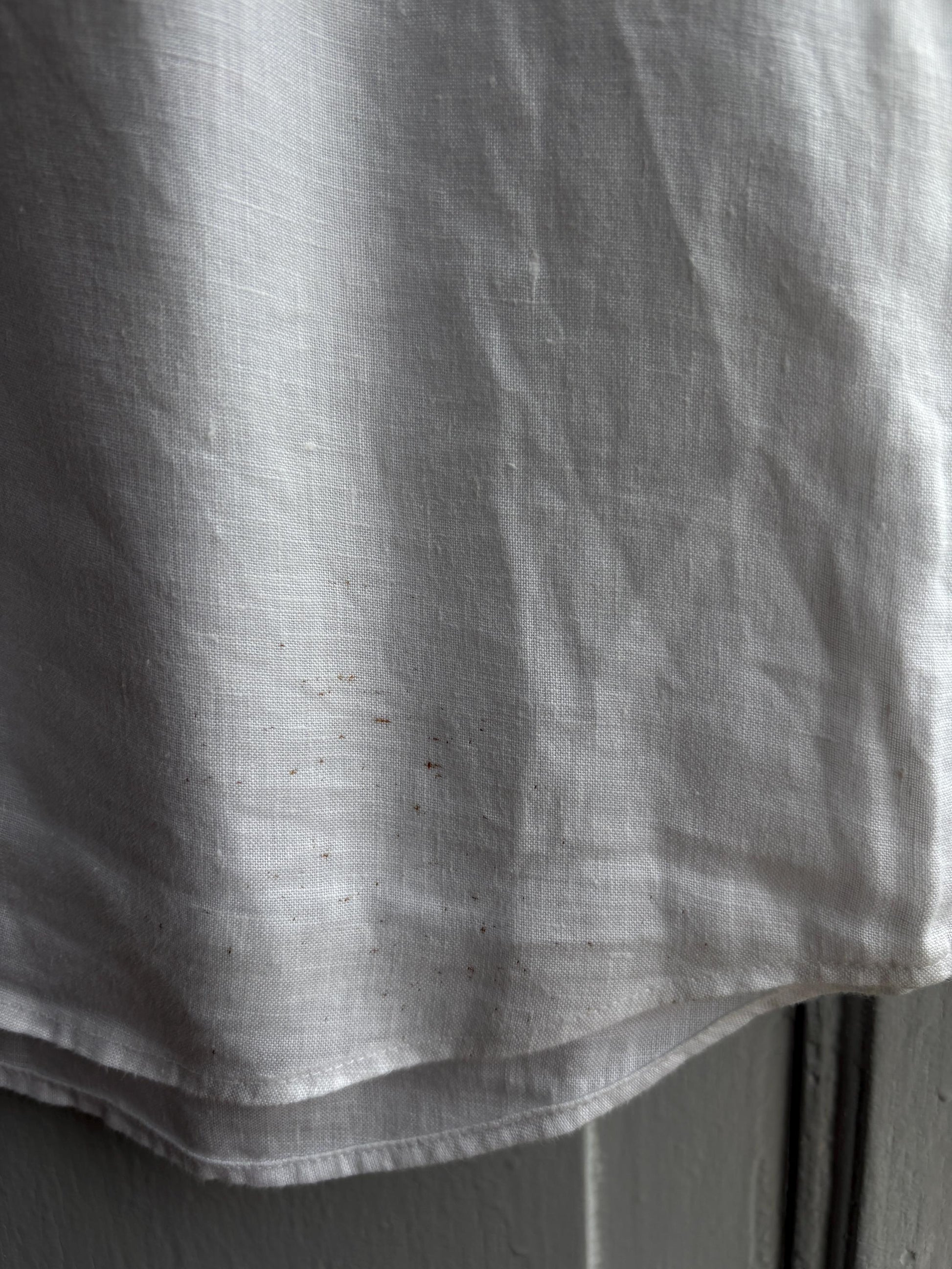 Vintage White Linen Camisole For Girls — back view