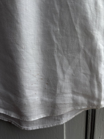 Vintage White Linen Camisole For Girls — back view