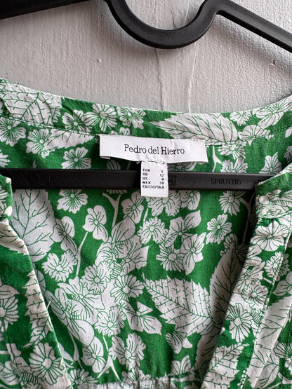 Floral Green Cotton Blouse by Pedro Del Hierro — additional view 10