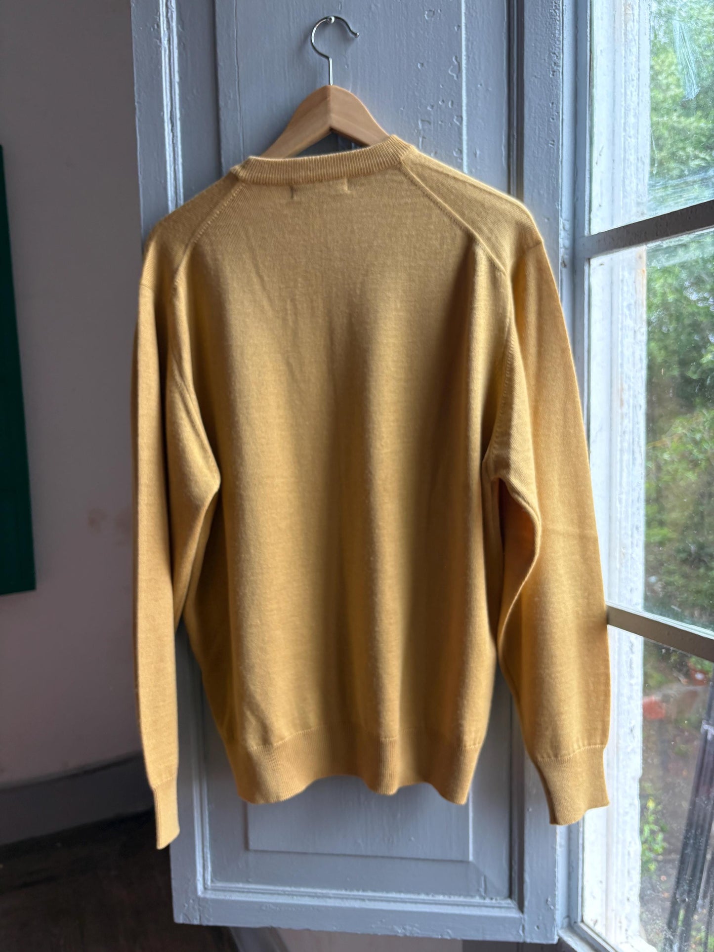 Vintage Yellow Wool Jumper for Men — additional view 5