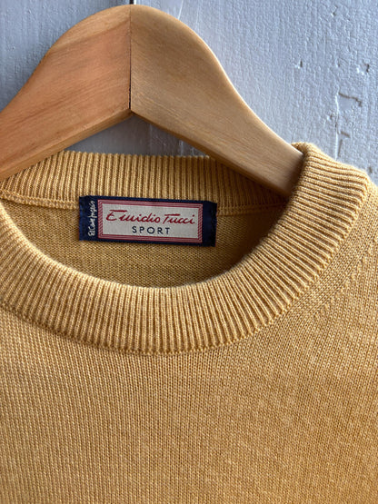 Vintage Yellow Wool Jumper for Men — additional view 9