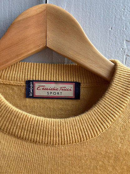 Vintage Yellow Wool Jumper for Men — additional view 8