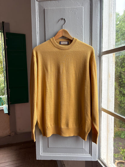 Vintage Yellow Wool Jumper for Men — additional view 11