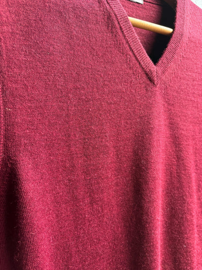 Burgundy Wool Vintage Sweater Vest — additional view 9
