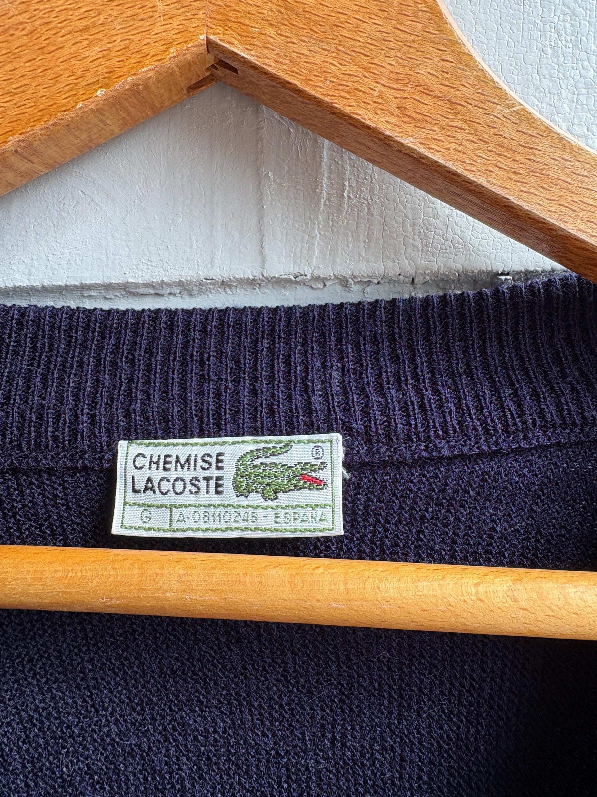 Navy Blue Vintage Lacoste Cardigan — additional view 6