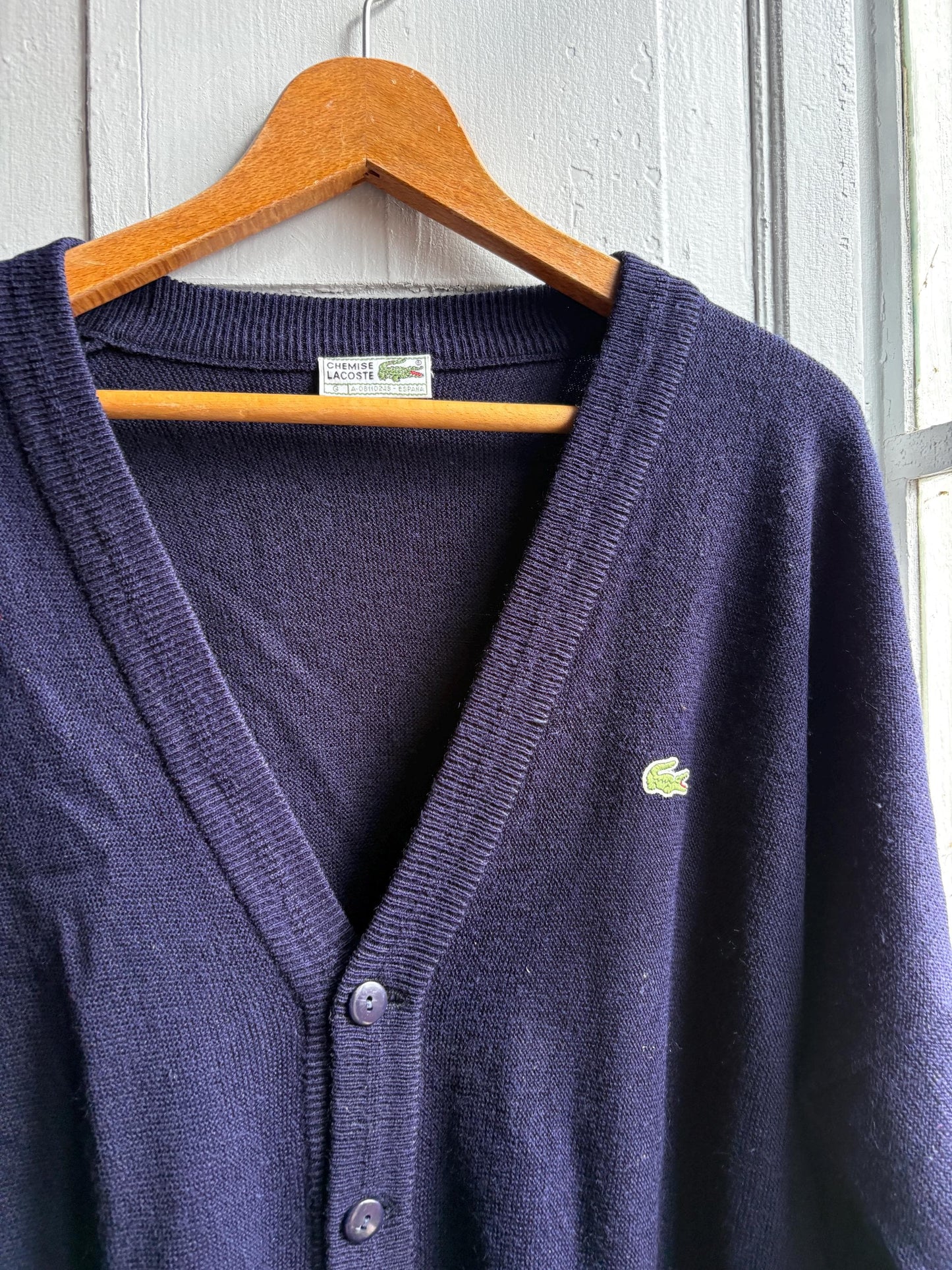 Navy Blue Vintage Lacoste Cardigan — additional view 10