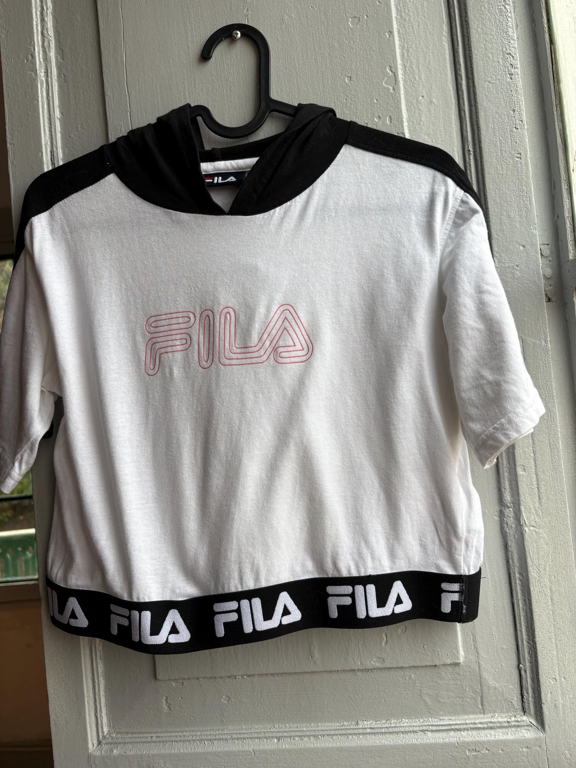 Fila Y2K Cropped Hoodie T-Shirt — back view