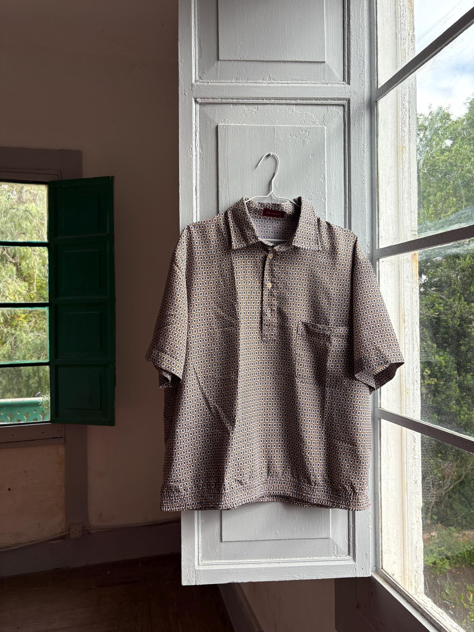 Vintage Emidio Tucci Patterned Polo Shirt — additional view 5