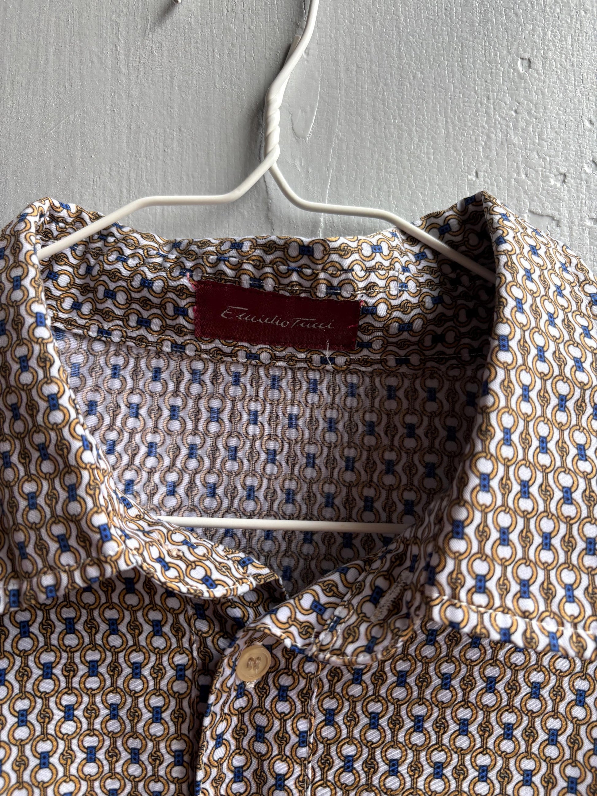 Vintage Emidio Tucci Patterned Polo Shirt — additional view 7