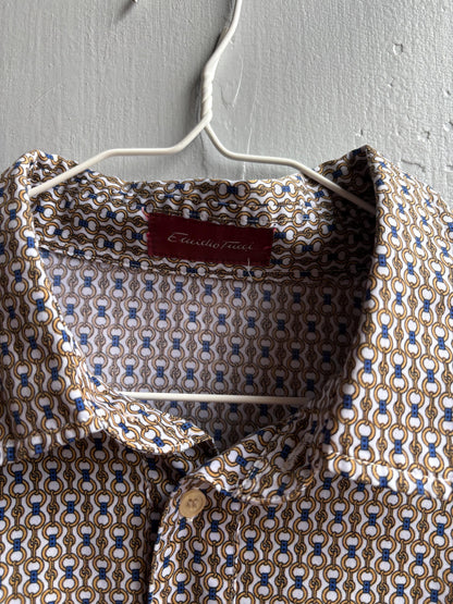 Vintage Emidio Tucci Patterned Polo Shirt — additional view 7