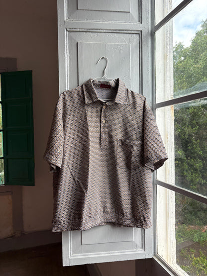 Vintage Emidio Tucci Patterned Polo Shirt — additional view 8