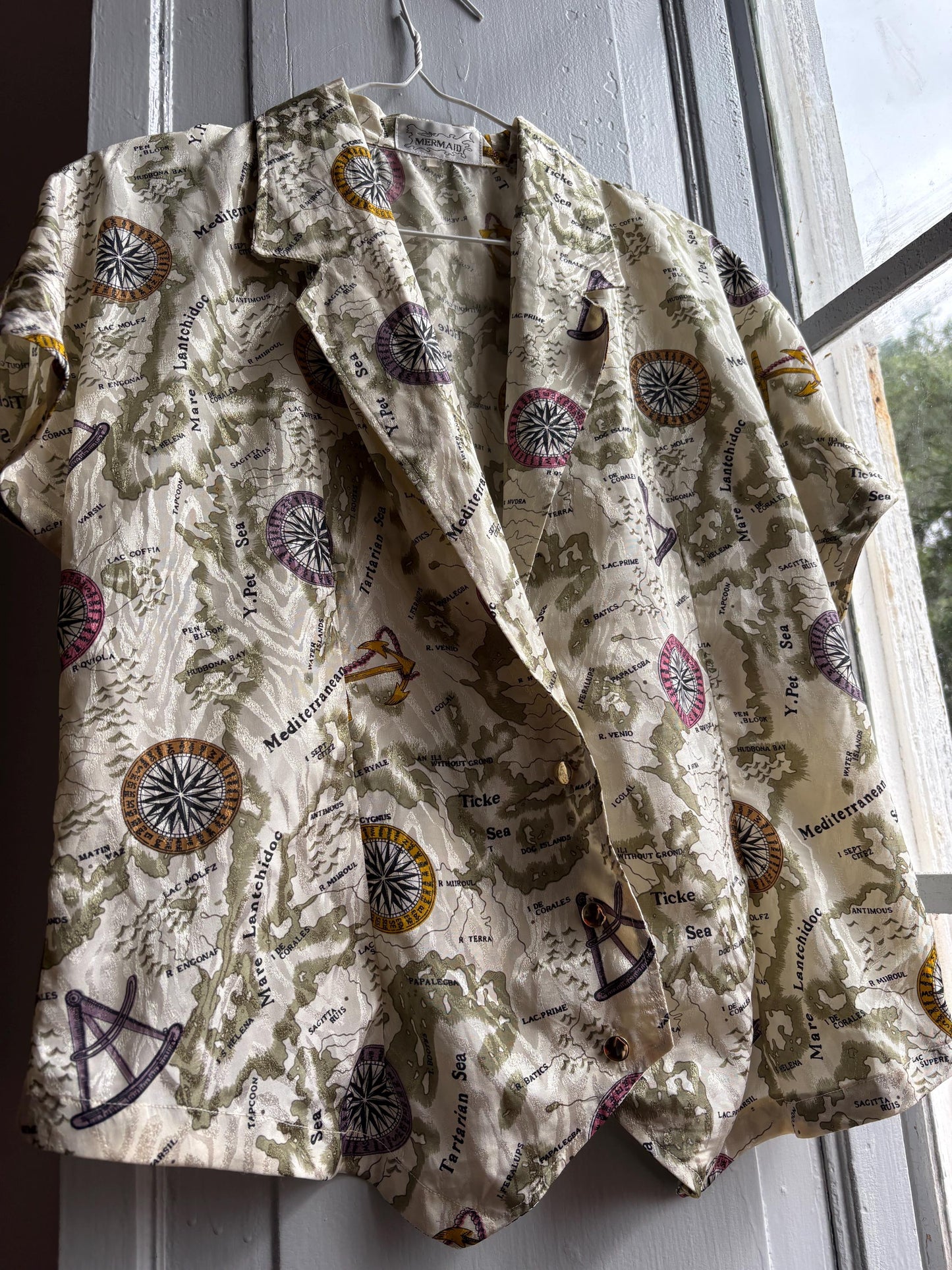 Vintage Nautical Map Blouse — additional view 14