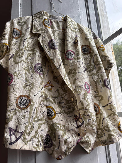 Vintage Nautical Map Blouse — additional view 14