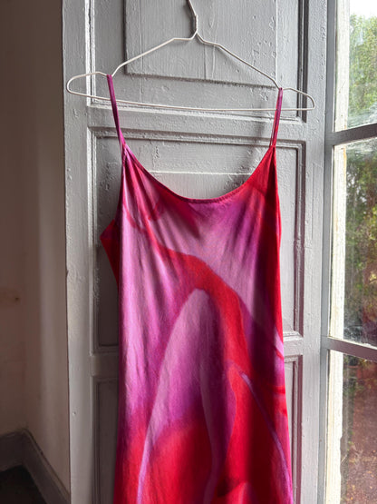 Vintage Olivier Strelli Maxi Dress, Abstract Print — back view