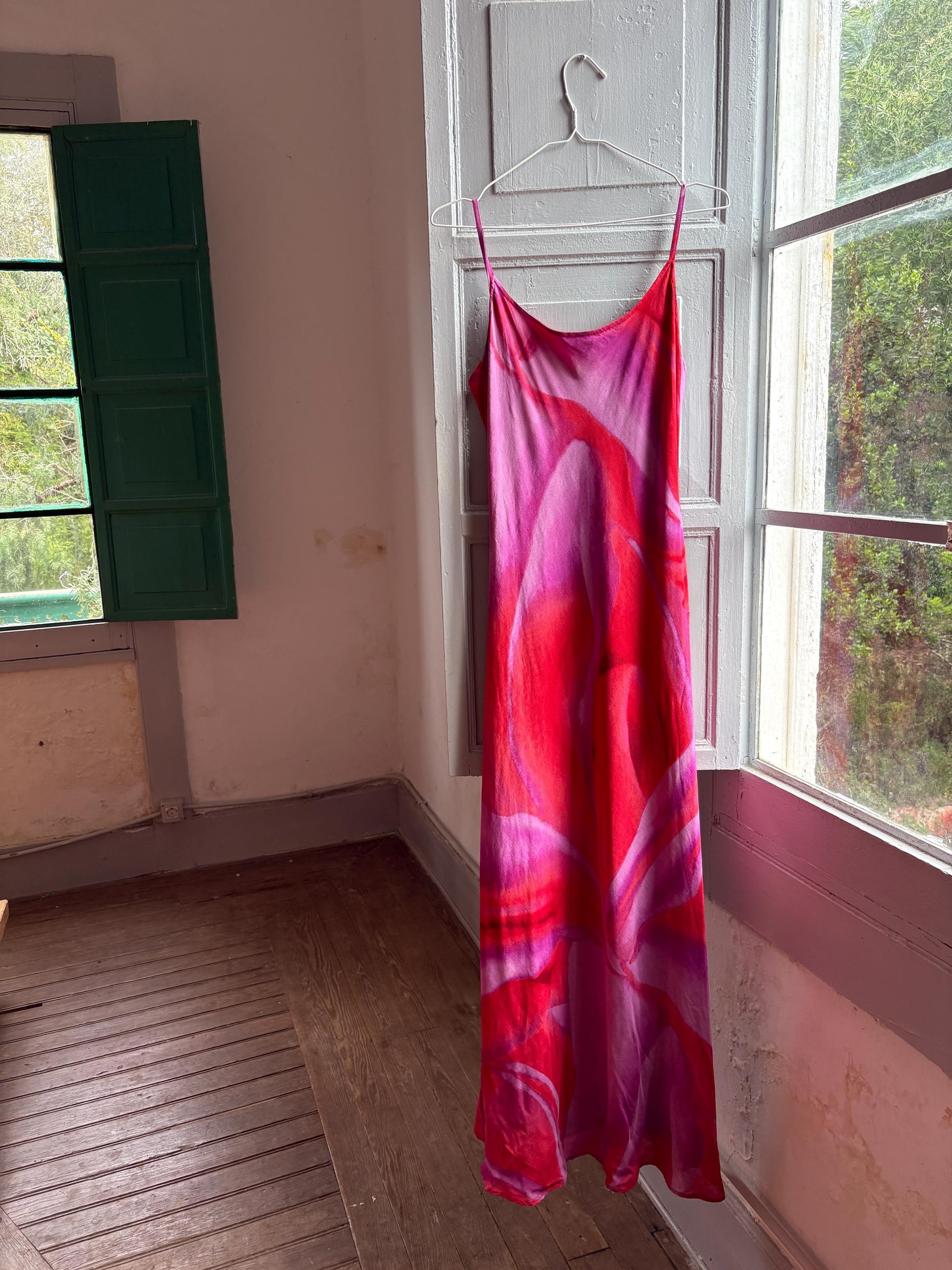 Vintage Olivier Strelli Maxi Dress, Abstract Print — additional view 5