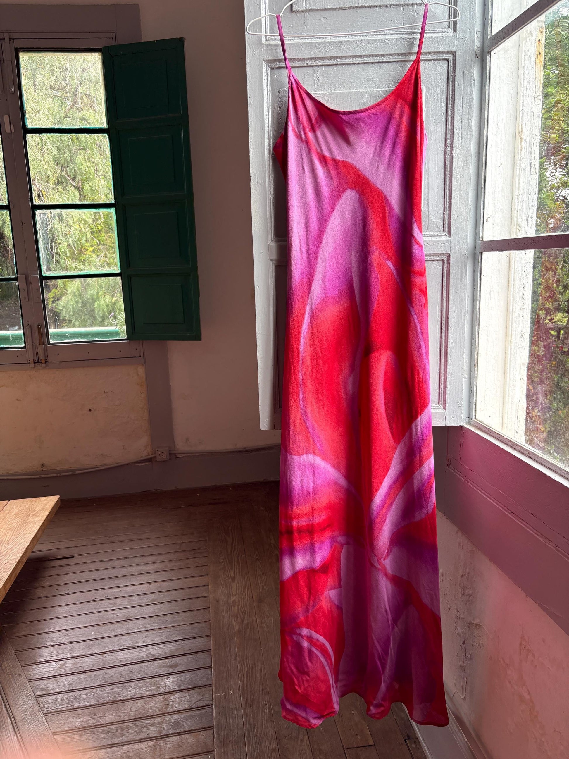 Vintage Olivier Strelli Maxi Dress, Abstract Print — additional view 11