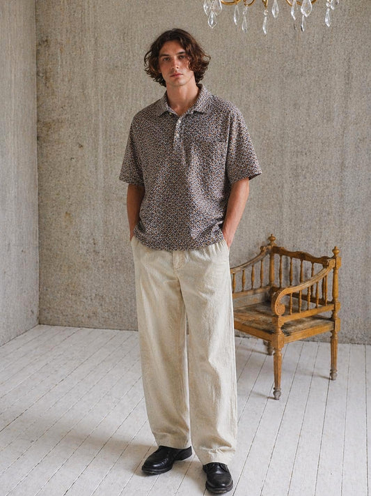 Vintage Emidio Tucci Patterned Polo Shirt