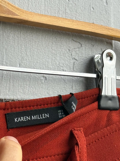 Karen Millen Red High Waist Utility Skirt — additional view 10