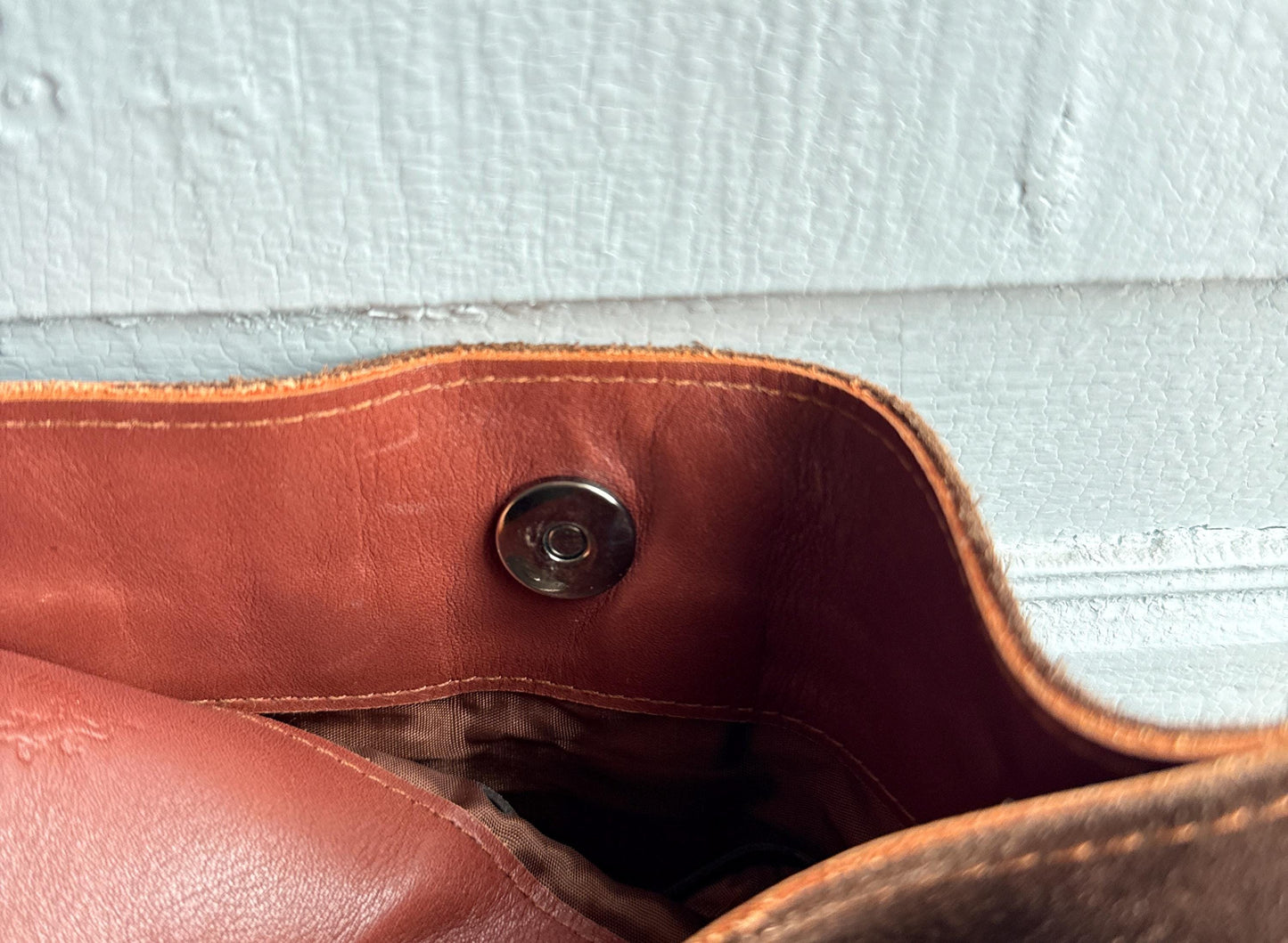 Brown Suede Pleated Crossbody Bag — additional view 12