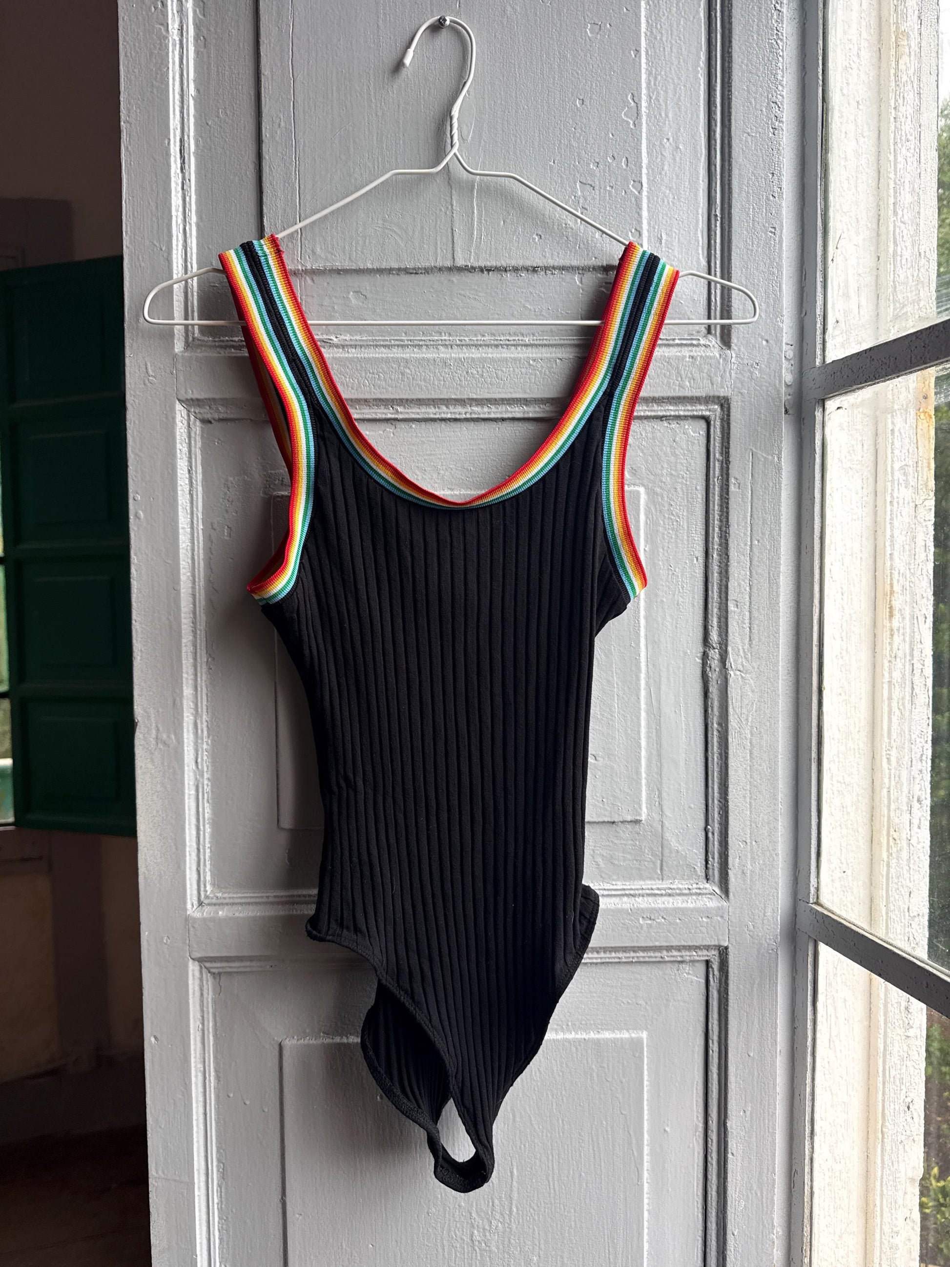 Vintage Rainbow Pop Bodysuit — back view