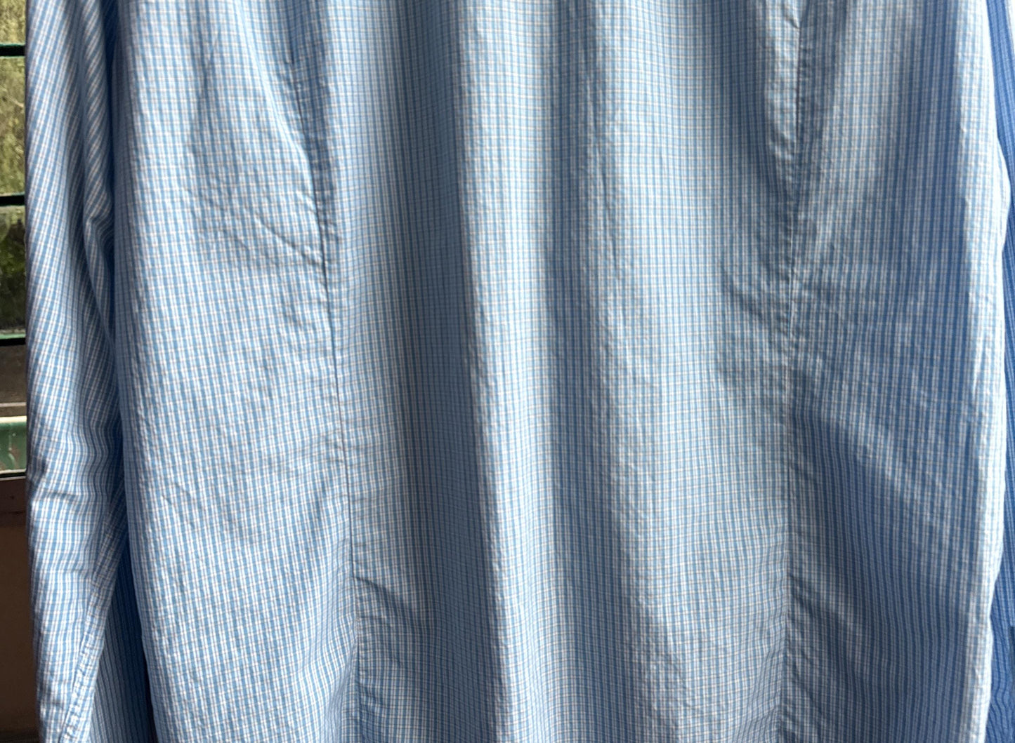 Light Blue Striped Cotton Shirt For Men — additional view 7