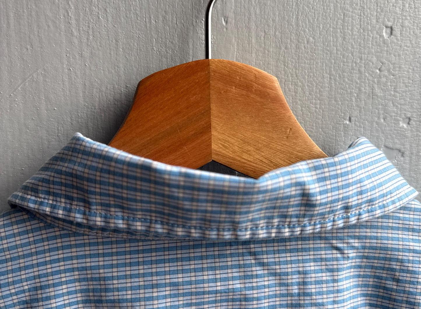 Light Blue Striped Cotton Shirt For Men — additional view 8