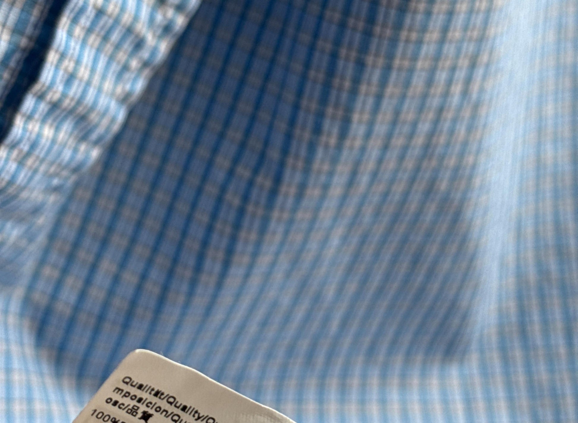 Light Blue Striped Cotton Shirt for Men — additional view 17