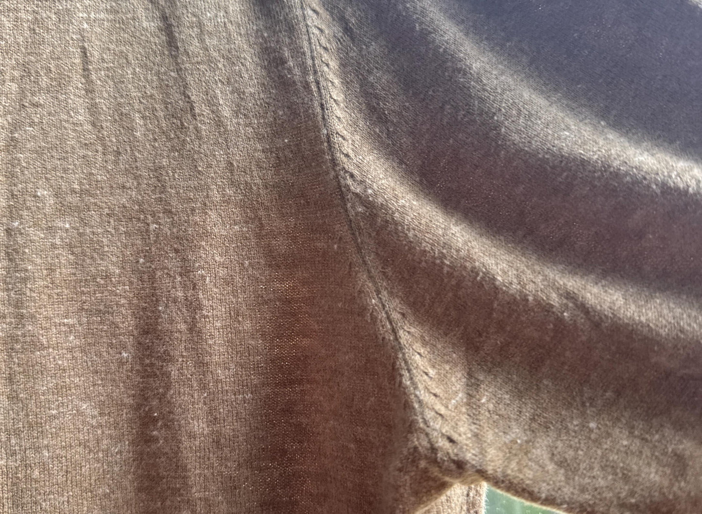 Luxury Massimo Dutti extra fine cotton tan polo shirt,  size M