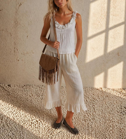 Boho Faux Leather Fringe Crossbody Bag