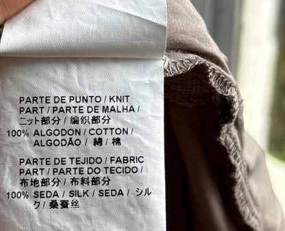 Taupe Silk Shirt for Elegant Office Wear — additional view 9