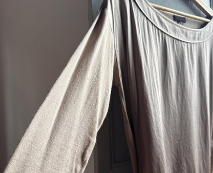 Taupe Silk Shirt - Elegant Office Wear — additional view 5
