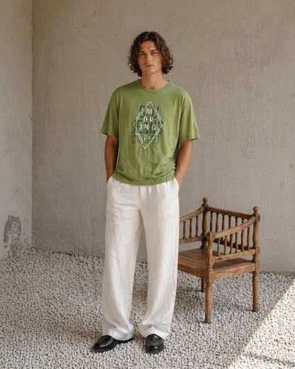 Vintage Green Cotton Men's T-Shirt