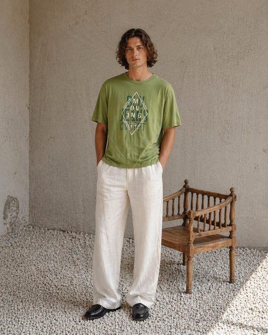 Vintage Green Men's T-Shirt In Cotton