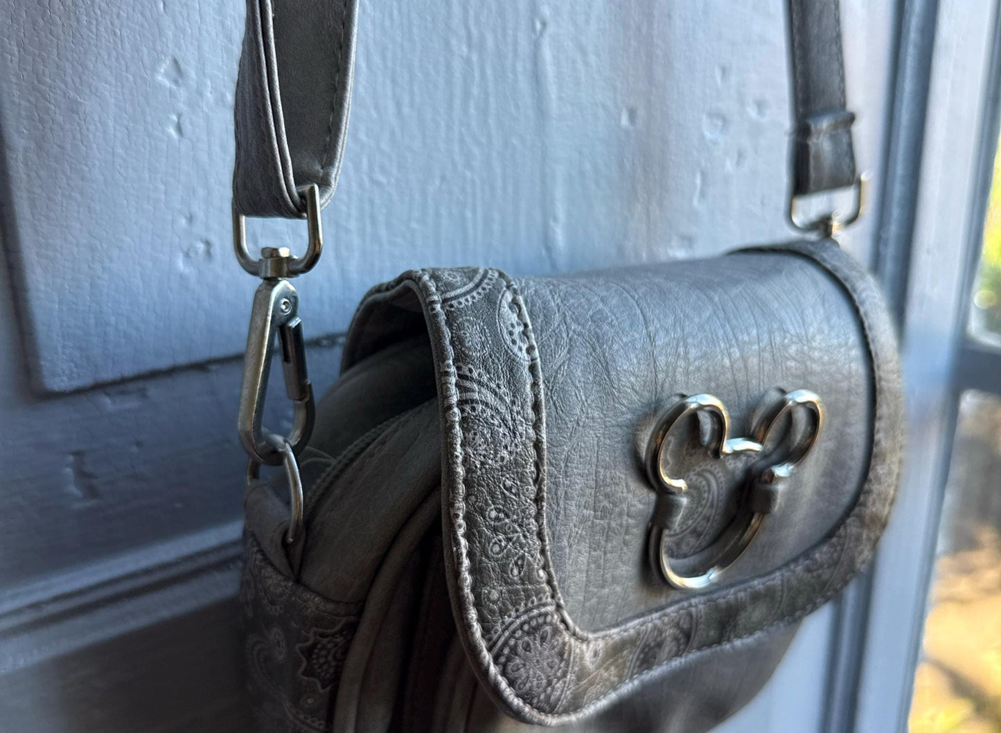 Disney Crossbody Bag, Mickey Mouse Shoulder Purse, Y2K Grey Festival Mini Bag, Casual Cute Vintage Style