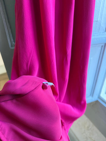 Fuchsia Minimalist Slip Midi Dress — additional view 10
