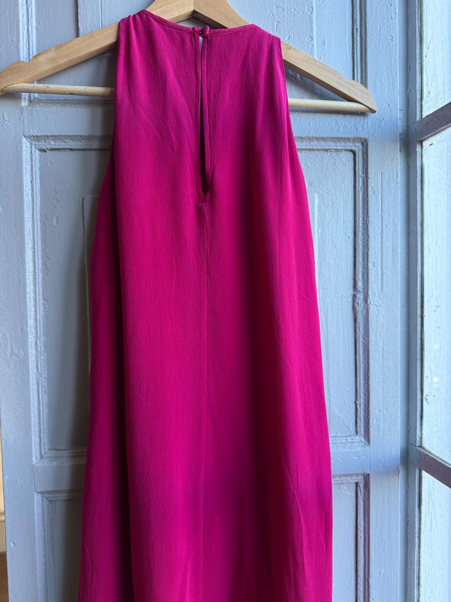 Fuchsia Minimalist Slip Midi Dress — additional view 12