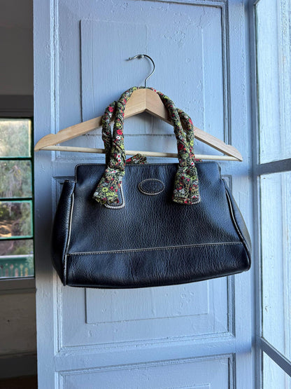 Vintage Torrens Handbag, Floral Strap Purse, Boho Chic Everyday Shoulder Bag