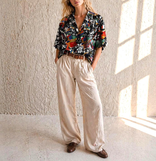 Vintage 70s Abstract Button-Up Shirt
