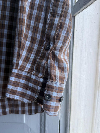 Vintage Burberry Check Shirt in Brown Plaid — additional view 9
