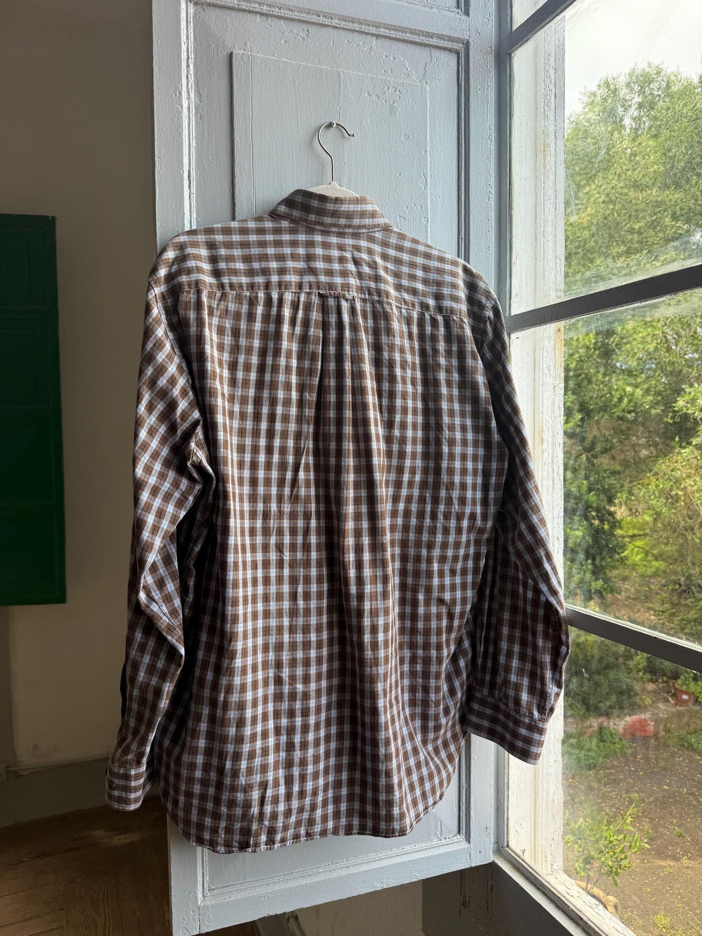 Vintage Burberry Check Shirt in Brown Plaid — additional view 10
