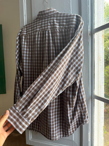 Vintage Burberry Check Shirt in Brown Plaid — additional view 13