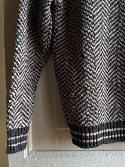 Chevron Knit Jumper For Kids In Grey — additional view 13